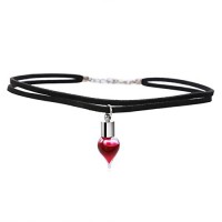 Halloween's Vampire Blood Vial Double Layer Cord Choker Necklaces