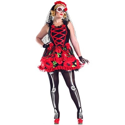 Day of the Dead Senorita Costume - Plus Size 2X - Dress Size 18-20