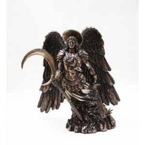 PTC 10 Inch Archangel Gabriel with Moon Spear Religious Statue Figurine PTC 10 Inch Archangel Gabriel with Moon Spear Religious Statue Figurine
