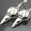 Q&Q Fashion Vintage Silver Plated Skull Bird Crow Viking Raven Gothic Punk Emo Steampunk Dangle Earrings