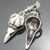 Q&Q Fashion Vintage Silver Plated Skull Bird Crow Viking Raven Gothic Punk Emo Steampunk Dangle Earrings