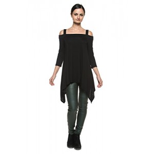 Women's Open Off Shoulder Gypsy Boho Trapeze Handkerchief Hem Top Shirt Blouse (3XL, Black) Women's Open Off Shoulder Gypsy Boho Trapeze Handkerchief Hem Top Shirt Blouse (3XL, Black)