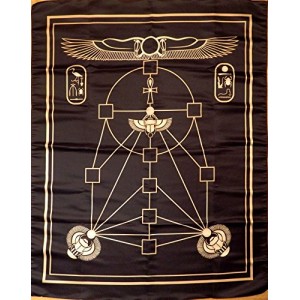 Wicca Magic Cloth Altar Tarot Ankh Version Black Gold Wicca Magic Cloth Altar Tarot Ankh Version Black Gold