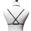 S-master Womens Sexy Goth Harness Strappy Body Caged Bra Black (Style 1)