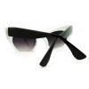 SA106 Unique Avant Garde Crop Bottom Gothic Cat Eye Sunglasses White Black