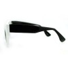 SA106 Unique Avant Garde Crop Bottom Gothic Cat Eye Sunglasses White Black