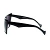 Womens 80s Punk Goth Devil Horn Cat Eye Sunglasses Black