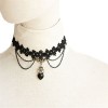 Sandistore Pearl Gothic Retro Vintage Handmade Lace Choker Necklace