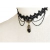 Sandistore Pearl Gothic Retro Vintage Handmade Lace Choker Necklace