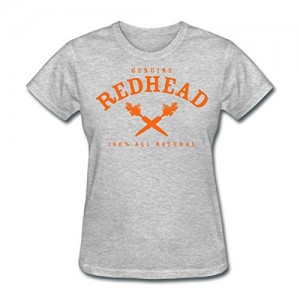 Genuine Redhead All Natural Hair Women's T-Shirt by Spreadshirt, M, heather gray Genuine Redhead All Natural Hair Women's T-Shirt by Spreadshirt, M, heather gray