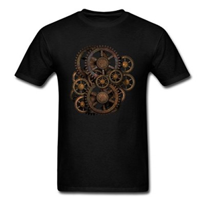 Spreadshirt Men's Steampunk Gears T-Shirt, black, XL