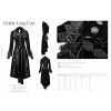 Elegant Spring Fancy Black Woman Gothic Lace Long Dress Coat (M)