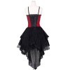 Steel master Gothic Spaghetti Strap Party Dresses Steampunk Evening Dress (XXL)