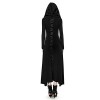 STEELMASTER Punk Gothic Knitted Slim Long Sleeves Hooded Evening Dresses (S)