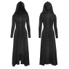 STEELMASTER Punk Gothic Knitted Slim Long Sleeves Hooded Evening Dresses (S)