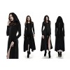 STEELMASTER Punk Gothic Knitted Slim Long Sleeves Hooded Evening Dresses (S)