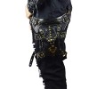 STEELMASTER Steam Punk Leather Handbag Fashion Messenger Bag Fanny Pack Gothic Shoulder Bag Cross Body Bag