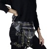 STEELMASTER Steam Punk Leather Handbag Fashion Messenger Bag Fanny Pack Gothic Shoulder Bag Cross Body Bag