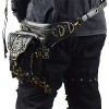 STEELMASTER Steam Punk Leather Handbag Fashion Messenger Bag Fanny Pack Gothic Shoulder Bag Cross Body Bag