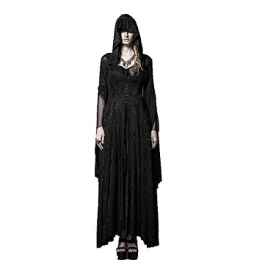 Steelmaster Women's High Priestess of the Coat Gothic Long Dress(Black) (XXXL)