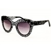 Wm548-vp Metal Cateye Sunglasses Womens (Shar Black)