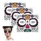 Sugar Skull Temporary Tattoo Floral Design (3 Tattoo Kits)