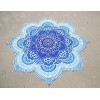 The Boho Street - 100% Cotton Large Round Lotus Flower Mandala Light Weight Tapestry (1, Blue)