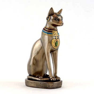 Top Collection 8" Medium Goddess Bastet in Cold Cast Bronze