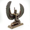 Top Collection Large 13.5-inch Tall 14-inch Wide Egyptian Winged Maat Goddess of Truth and Justice. Bronze Powder Mixed with Resin.