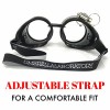 Have a great time with Steampunk Handcrafted Victorian Style Goggles with Compass Design and double Ocular Loupe