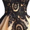 Black Lace Long Tulle A Line Prom Dresses Evening Party Corset Gothic Wedding Gowns Sky Blue US 22W