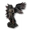 Bronzed Seraph Six-Winged Guardian Angel with Sword and Serpent