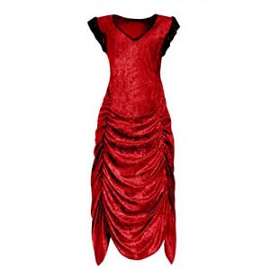 Victorian Valentine Steampunk Antique Inspired Gothic Dress Red (1X)
