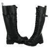 Volatile Combat Women's Faux Leather Knee High Military Boots Black Size 10