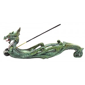 Green Western Sea Dragon Incense Burner Holder Dark Legend Home Decor Gift Green Western Sea Dragon Incense Burner Holder Dark Legend Home Decor Gift