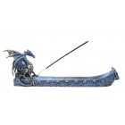 Mythical Blue Western Fire Dragon Incense Burner Holder Dark Legend Halloween Medieval Party Home Decor Gift