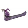 Mythical Purple Western Fire Dragon Incense Burner Holder Dark Legend Halloween Medieval Magical Party Home Decor Gift