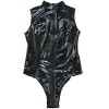 YiZYiF Sexy Women's Zipper PVC Leather Wetlook Catsuit Bodysuit Clubwear X-Large