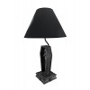 Dark Dawning Vampire in the Coffin Black Table Lamp and Fabric Shade